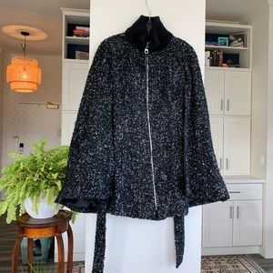 LAUNDRY BY SHELLI SEGAL Tweed Belted Cape